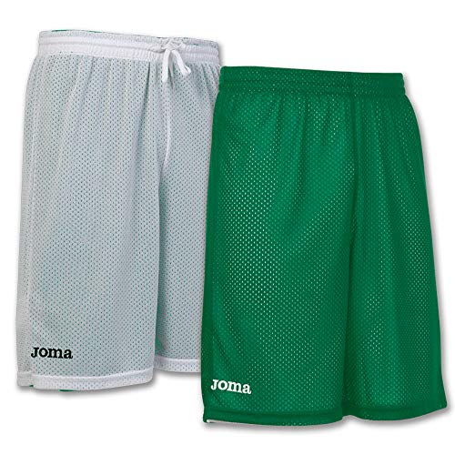 Joma Short Basket Reversible Rookie Verde-Blanco Pantalones Cortos, Hombres, XL