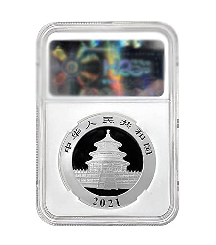 JXS GIANTE Panda RADEING Edition Conmemorative Silver Coin, 999 Silver Giant Panda Panda Madre e Hijo Moneda Conmemorativa, 2021 edición Coleccionable