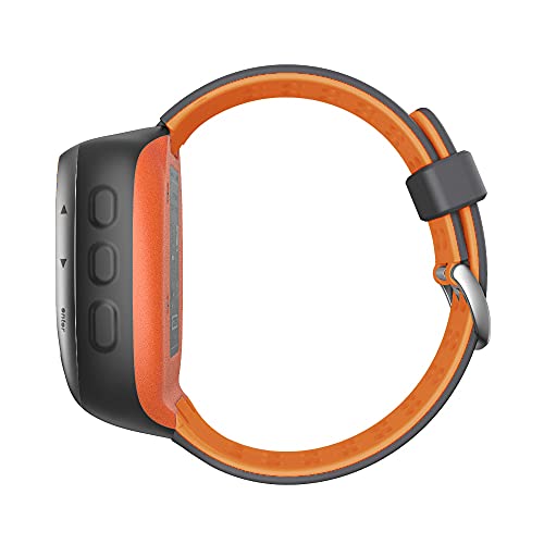 KINKUUN Correas para relojes Compatible con Garmin Forerunner 310XT Pulseras de repuesto.Correa de Reloj.(Gris + naranja)