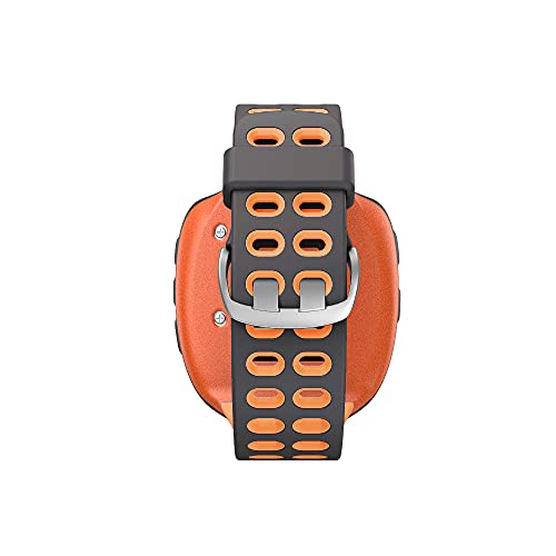 KINKUUN Correas para relojes Compatible con Garmin Forerunner 310XT Pulseras de repuesto.Correa de Reloj.(Gris + naranja)