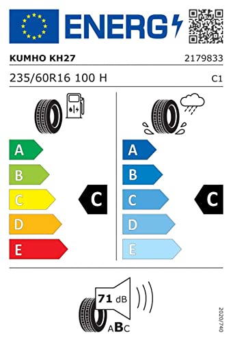 Kumho Kumho 235/60 R16 100H ecowing kh27 M + S – 60/60/R16 100H – C/C/71db – Neumáticos de verano