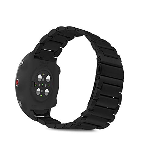 kwmobile Correa de Reloj Compatible con Polar Vantage M/Grit X - Pulsera de Repuesto de Acero Inoxidable con Cierre Plegable