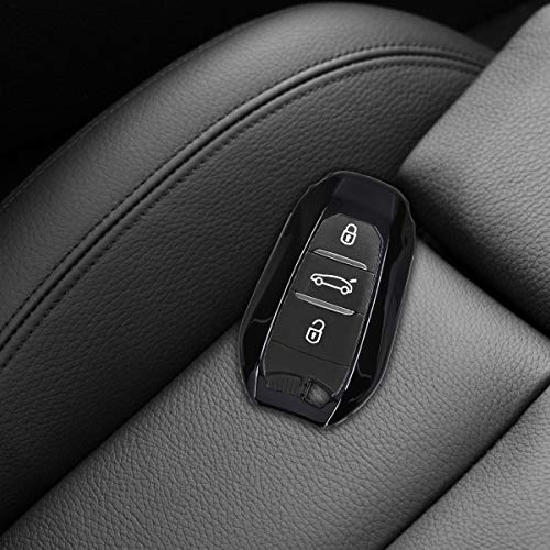 kwmobile Funda Compatible con Peugeot Citroen Llave de Coche Smartkey de 3 Botones (Solo Keyless Go) - Carcasa Suave de Silicona - Protección Total para Llave de Coche Mando de Auto