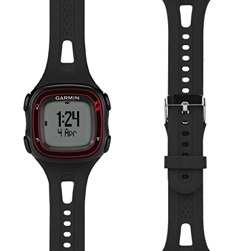 kwmobile Pulsera Compatible con Garmin Forerunner 10/15 - Correa para Reloj Inteligente Silicona TPU Negro