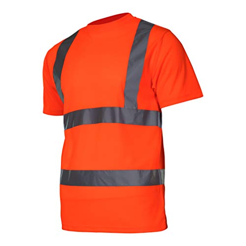 LAHTI PRO L4020704 Camiseta de trabajo (reflectante, talla XL/56), color naranja y amarillo, XL