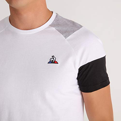 Le Coq Sportif ESS tee SS N°10 M Camiseta, Hombre, n.o.w/Black/Gris Chine, XL