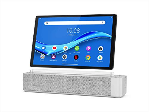 Lenovo Smart Tab M10 FHD Plus con Alexa integrada, 10.3" Full HD (MediaTek Helio P22T, 4 GB de RAM, 64 GB ampliables hasta 256 GB, Android 9, WiFi + Bluetooth 5.0) Con Altavoz, Gris