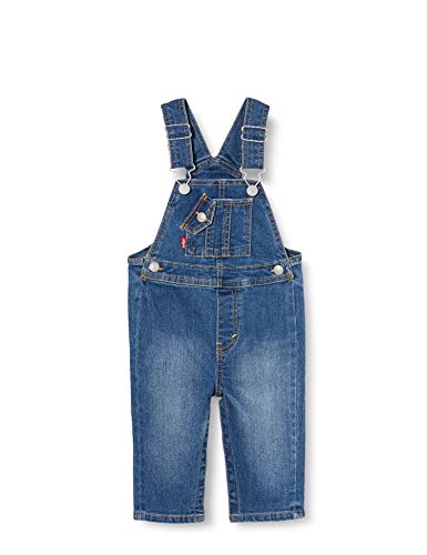 Levi's Kids Lvb Logo Tape Denim Overalls Mono Hometown Blue para Bebé-Niños