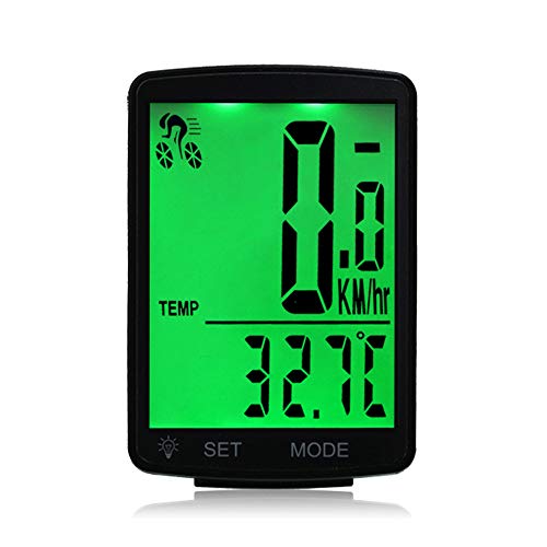 Lixada Impermeable Bicicleta Computadora Inalámbrico LCD Pantalla Multifuncional Velocímetro Odómetro Montar 2.8 Pulgadas