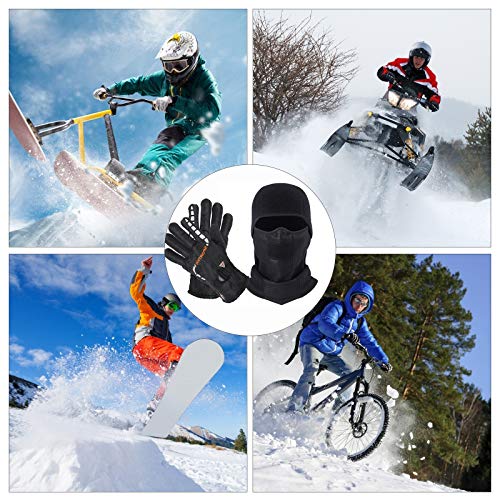 LOPOTIN Pasamontañas Esqui Invierno Guantes Calentador AntiViento Cabeza Protector Balaclava Pasamontaña Bicicleta para Esquiar Moto Ciclismo Aire Libre Invierno Invernal Respirable Color Aleatorio.