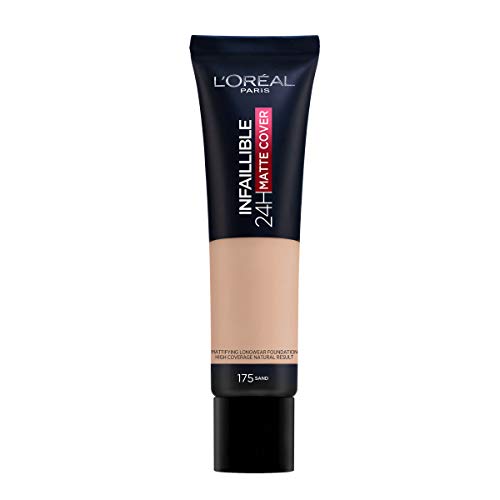 L'Oréal Paris Infaillible 24H Matte Cover Fond de Teint Haute Couvrante Matiifiant/Léger 175 Sable