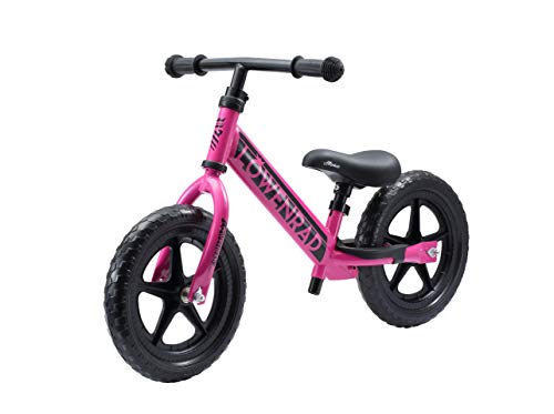 LÖWENRAD Bicicleta sin Pedales para niños y niñas a Partir de 3 - 4 año, Bici 12" Ligero (3KG) con sillín y manubrio Regulable, Berry