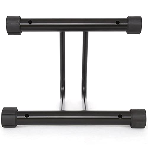 Lubudup Soporte de pie para bicicleta, soporte de suelo, montaje en pared, de metal, ahorra espacio, acero inoxidable, soporte de suelo independiente en negro