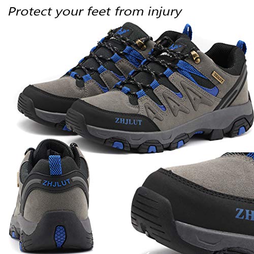 Lvptsh Zapatillas de Trekking para Hombre Botas de Montaña Zapatillas de Senderismo Calzado de Trekking Botas de Senderismo Antideslizantes AL Aire Libre Transpirable Sneakers,Marrón,EU47