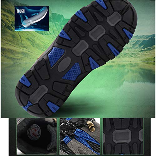 Lvptsh Zapatillas de Trekking para Hombre Botas de Montaña Zapatillas de Senderismo Calzado de Trekking Botas de Senderismo Antideslizantes AL Aire Libre Transpirable Sneakers,Marrón,EU47