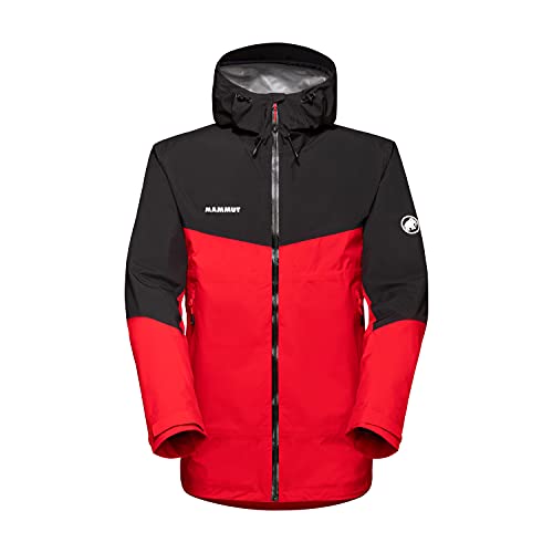 Mammut Sudadera con Capucha Convey Tour Chaqueta Hardshell, poliéster, Material Principal – Membrana: 100% politetrafluoroetileno, Magma-Black, Large para Hombre