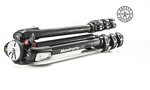 Manfrotto Trípode de Fibra de Carbono de 4 Secciones, Trípode para Cámara, Accesorios de Fotografía, Trípode de Viaje para la Creación de Contenido, Fotografía Profesional