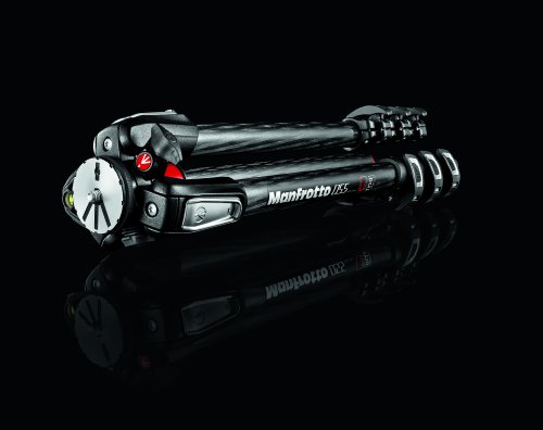 Manfrotto Trípode de Fibra de Carbono de 4 Secciones, Trípode para Cámara, Accesorios de Fotografía, Trípode de Viaje para la Creación de Contenido, Fotografía Profesional