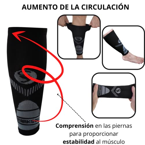 MANGAS DE COMPRESIÓN Para Pantorrillas | Accesorio Compresivo Para Hombre Y Mujer | Calentadores De Piernas Para Correr, Gimnasio, Baloncesto Y Ciclismo (TALLA S)