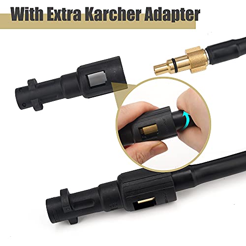 Mangueras para Limpiadoras a Presión 10M / 33FT, 2300 PSI / 160 BAR, kit de manguera de limpieza de tuberías y drenaje con adaptador para la serie K de Karcher (10)