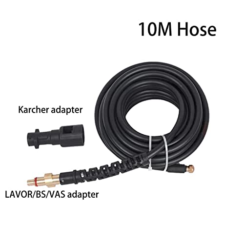 Mangueras para Limpiadoras a Presión 10M Karcher Series(K1-K7), 2300 PSI / 160 Bar, Kit de Manguera de Limpieza de tuberías y Drenaje con Adaptador para la Serie K de Karcher y Lavor (10)