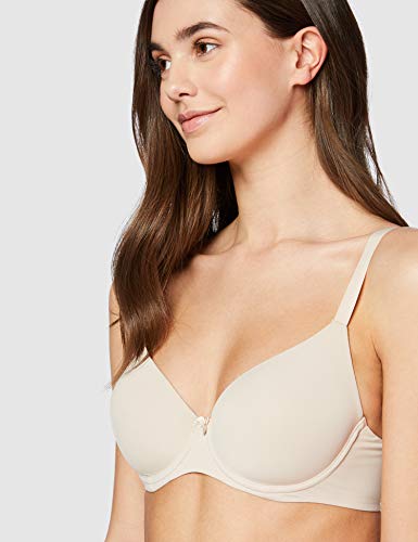 Marca Amazon - Iris & Lilly Sujetador Copa Alta Mujer, Beige (Nude), 85F, Label: 32E