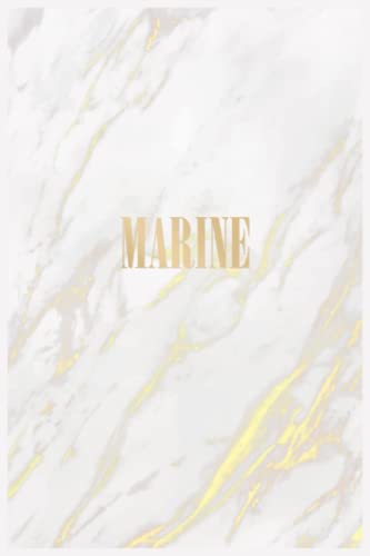 Marine, Marbre Or et Rose: Journal de Gratitude personnalisé pour Marine, Cadeau prénom Fete des mères, Journal d'affirmation avec prénom ... meilleur amie, Carnet de gratitude à remplir