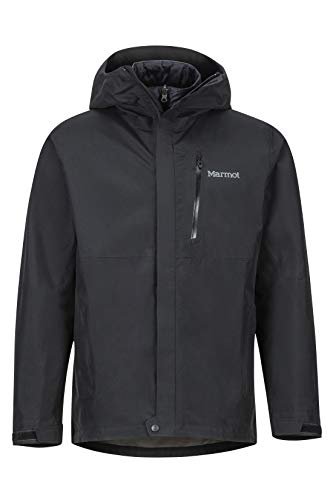 Marmot Minimalist Component Jacket Impermeable Rígido, Chubasquero, Resistente Al Viento, Resistente Al Agua, Transpirable, Hombre, Black, M