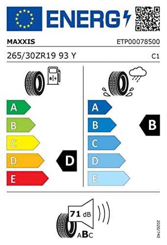 Maxxis MA VS-01 XL FSL - 265/30R19 93Y - Neumático de Verano