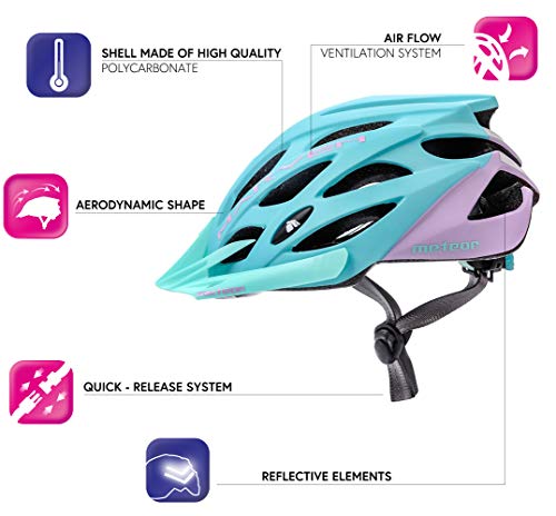 meteor Casco Bicicleta - Helmet Ciclismo para Jóvenes y Adulto Bicicleta Patineta Skate Patines Monopatines - Bici Accesorios - El diseño Ligero - Muchos Patrones - Marven