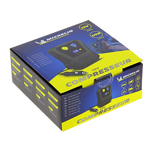 MICHELIN 009518 Mini Compresor Digital, 12V, AUTOMOVIL, Norme