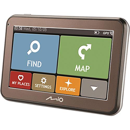 Mio Spirit 5100 Portátil/Fijo 4.3" Pantalla táctil 134g Oliva navegador - Navegador GPS (Interno, Europa Oriental, 10,9 cm (4.3"), 480 x 272 Pixeles, MicroSD (TransFlash), 800 MHz) (Reacondicionado)