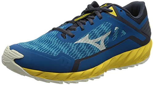 Mizuno Wave Ibuki 3, Zapatillas para Carreras de montaa Hombre, Azufre Blanco nevado, 42.5 EU