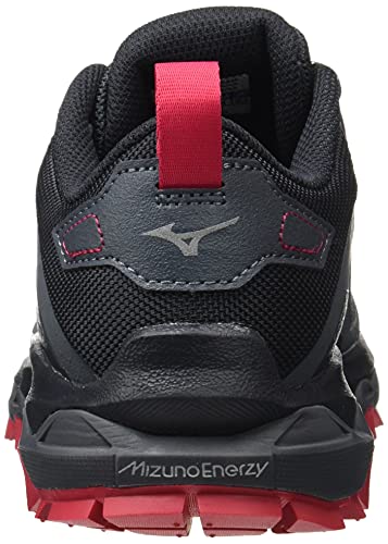 Mizuno Wave Mujin 8, Zapatillas de Trail Running Mujer, Turbulence/Obsidian/RRed, 39 EU