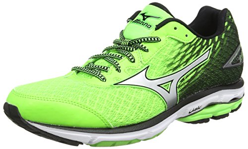 Mizuno Wave Rider 19, Zapatillas de running para hombre, verde (twilight blue/silver/green gecko), 40 EU