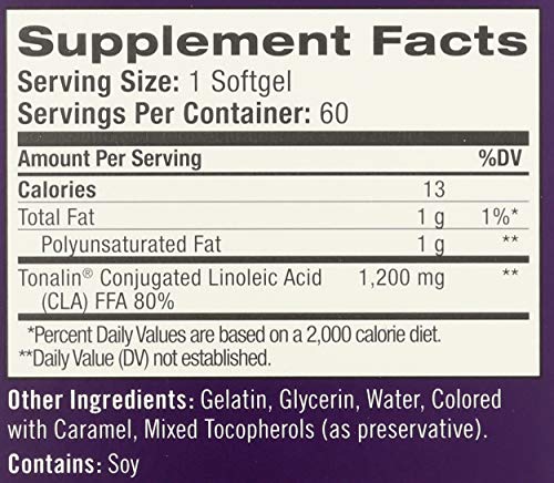 Natrol - Tonalin Cla, 1000mg, 60 softgels