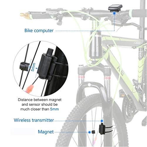 NEHARO Cuentakilómetros para Bicicleta La Bicicleta de Ciclo Bici de la computadora del odómetro del velocímetro del Camino de MTB Bici de la computadora Cronómetro Wireless/Wired