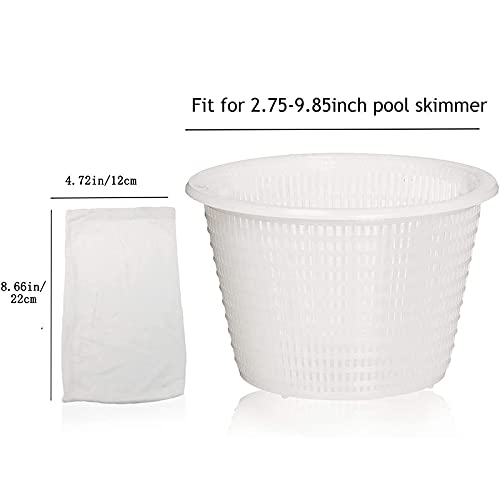 N/U 30 calcetines para desnatador de piscina, calcetines para filtro de piscina, forro de malla ultrafino para cesta de piscina, elimina escorias, hojas de aceite, escorias, polen, insectos, etc