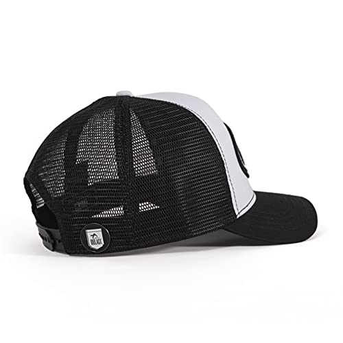 Oblack Gorras de Hombre Origins Black & White Gorras Mujer Blanco Negro Beisbol Ajustable con Visera y Rejilla - Gorra Trucker