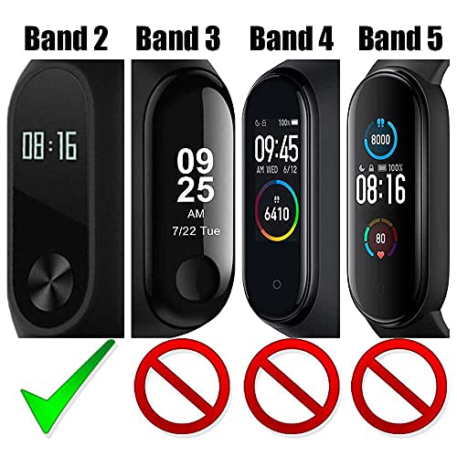 OcioDual Correa de Repuesto Compatible con Xiaomi Mi Smart Band 2 Negra Recambio Silicona Suave Flexible Pulsera Brazalete