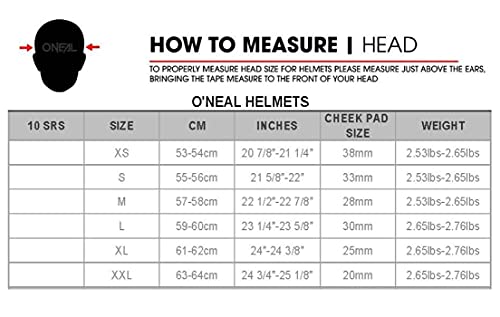 O'NEAL | Casco de Motocicleta | Moto Enduro | 2 Carcasas Exteriores y 2 EPS para Mayor Seguridad Ligera | 10SRS Hyperlite Helmet Core | Adultos | Negro Gris | Talla M