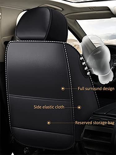 onedtsky Fundas Asientos Coche Universales Accesorios para Citroen C2 C3 C4 C5 C6 DS Ds3 Ds4 Ds5 Ds7 Cactus C3 Cactus C4 Cactus Cuero Impermeable Negro Beige cómodo