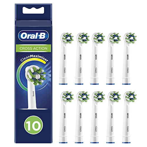Oral-B CrossAction Cabezales De Recambio, Pack De 10, Envase Reciclable, Apto para Tamaño Del Buzón