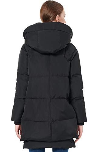 Orolay Chaqueta de Plumón Gruesa con Capucha para Mujer Negro XS