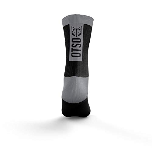 OTSO THINK SPORT Cycling Socks High Cut Black Night & Silver Grey