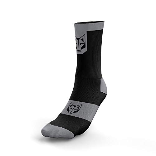 OTSO THINK SPORT Cycling Socks High Cut Black Night & Silver Grey