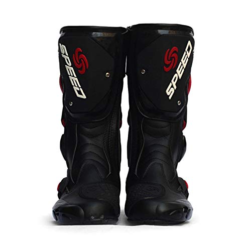 PRO-BIKER SPEED BIKERS Botas de moto Botas de moto todoterreno Racing Motocross Negro/Blanco/Rojo Talla 40/41/42/43/44/45