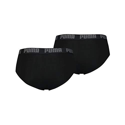 Puma Basic Brief 2P - Calzoncillos para hombre, color negro, talla M