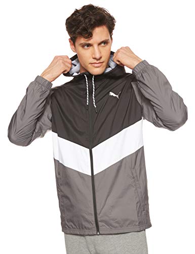 PUMA Reactive Wvn Jacket Chaqueta De Entrenamiento, Hombre, Black-Castlerock White, L