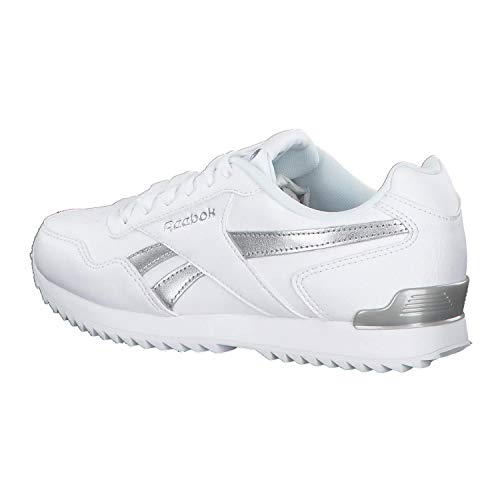 Reebok Royal Glide Ripple Clip, Zapatillas de Trail Running Mujer, White/White/Silver Met, 37.5 EU